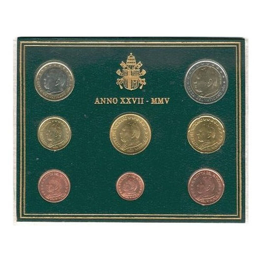 Oficiálna sada Euro mincí Vatikán 2005
