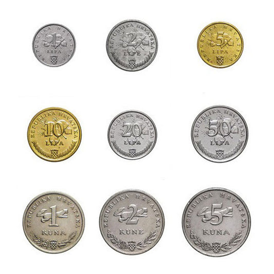 Set mincí Chorvátsko 1993-2011