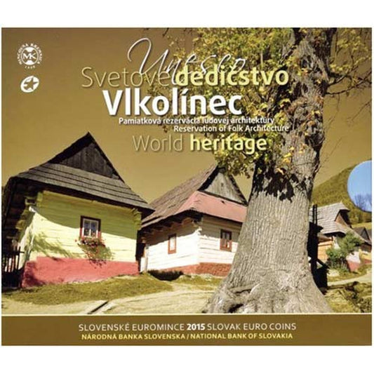 Sada obehových EURO mincí SR 2015 - UNESCO: Vlkolínec