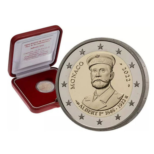 2 EURO Monako 2022 - Princ Albert I. - Proof