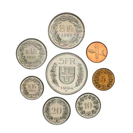 Set mincí Švajčiarsko 1970-2017