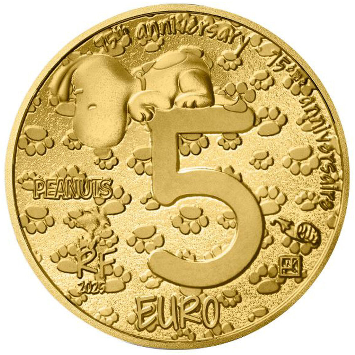 5 Euro Francúzsko 2025 - Snoopy - Proof
