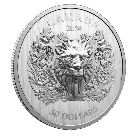 50 Dollars Kanada 2026 - Heraldický lev - Proof